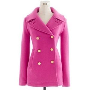 Banana Republic Pink Double-Breasted Pea Coat